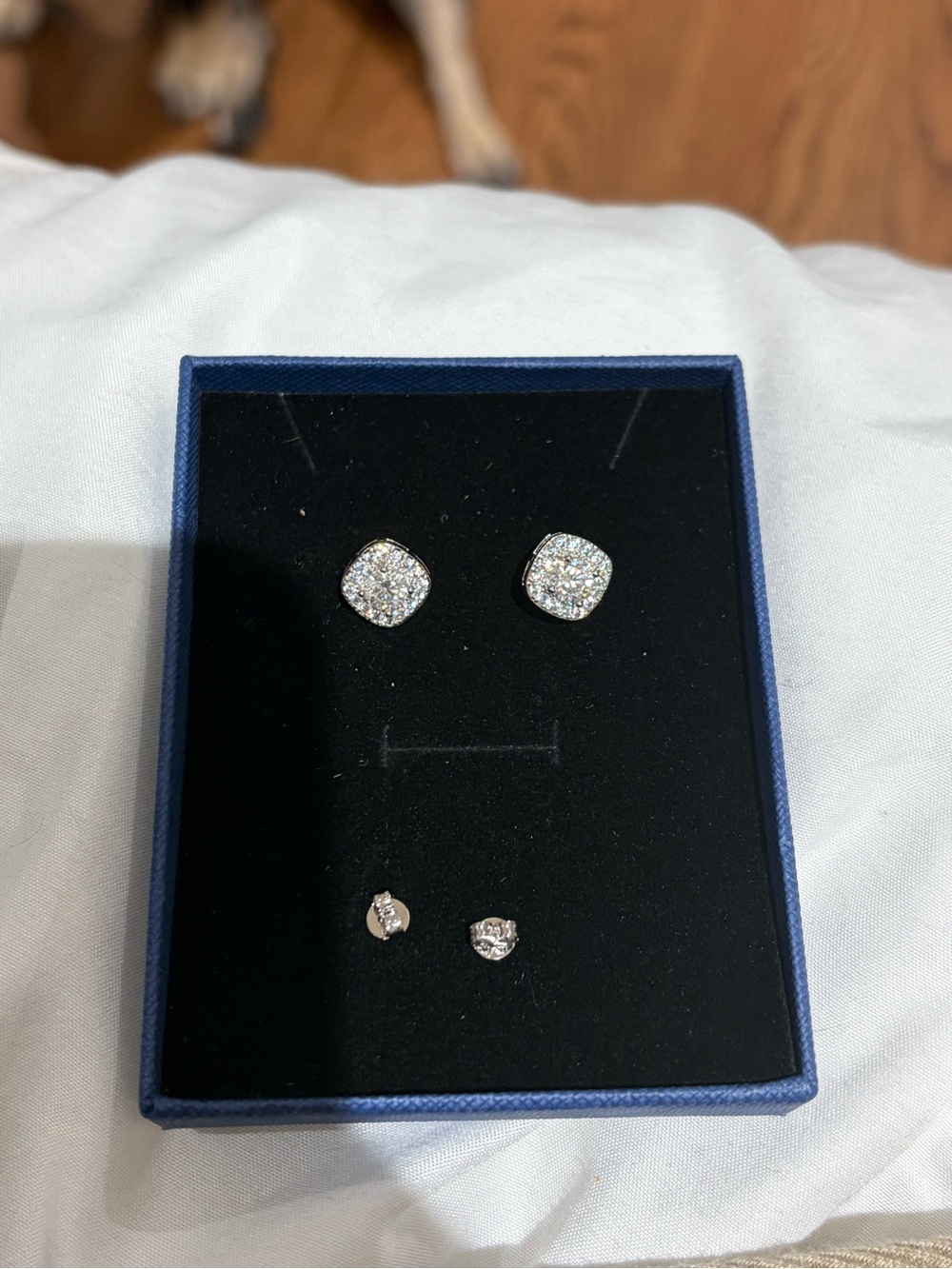 Moissanite diamond earrings